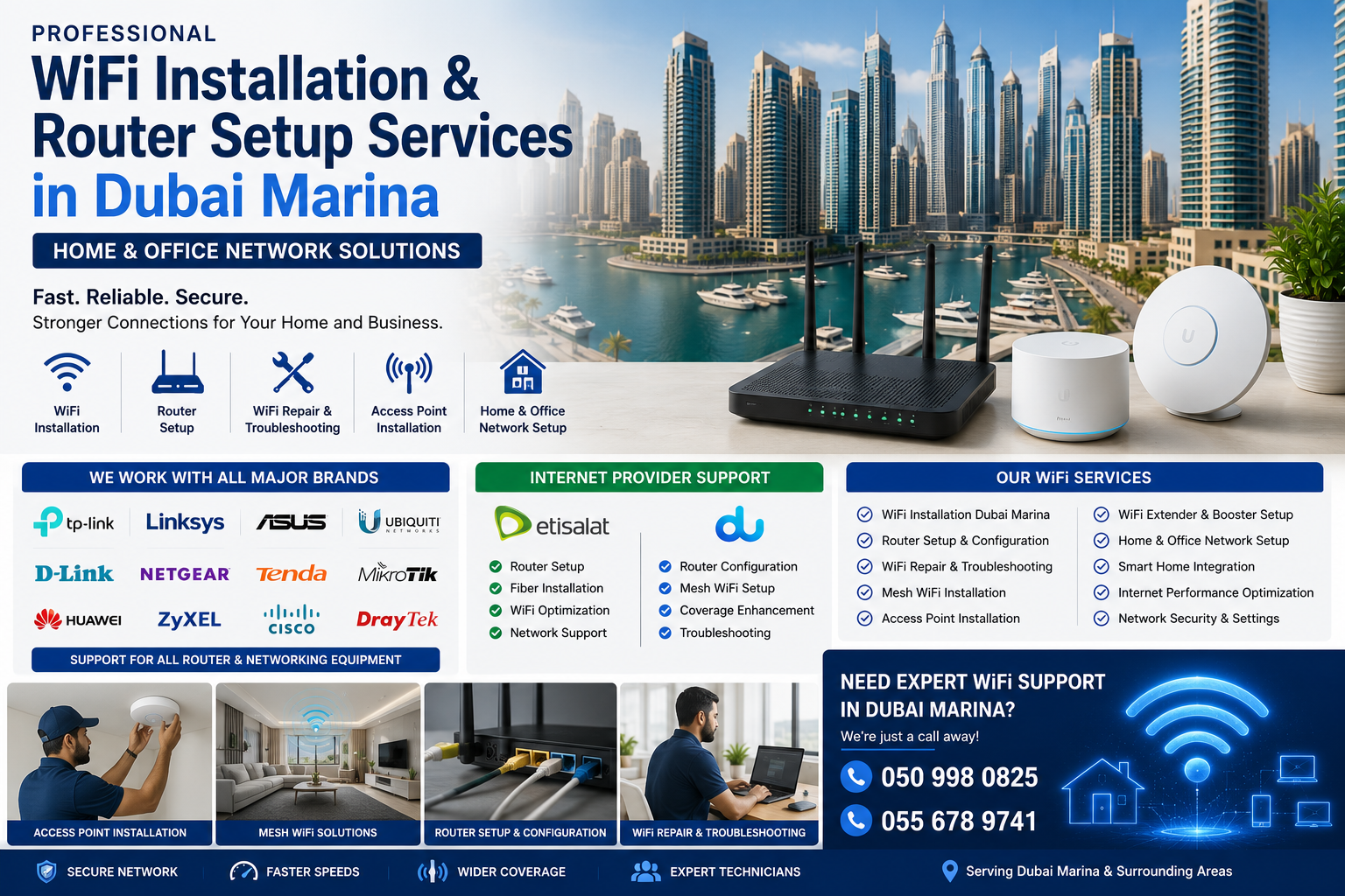 Home & Office WiFi Installation Services in Dubai Marina