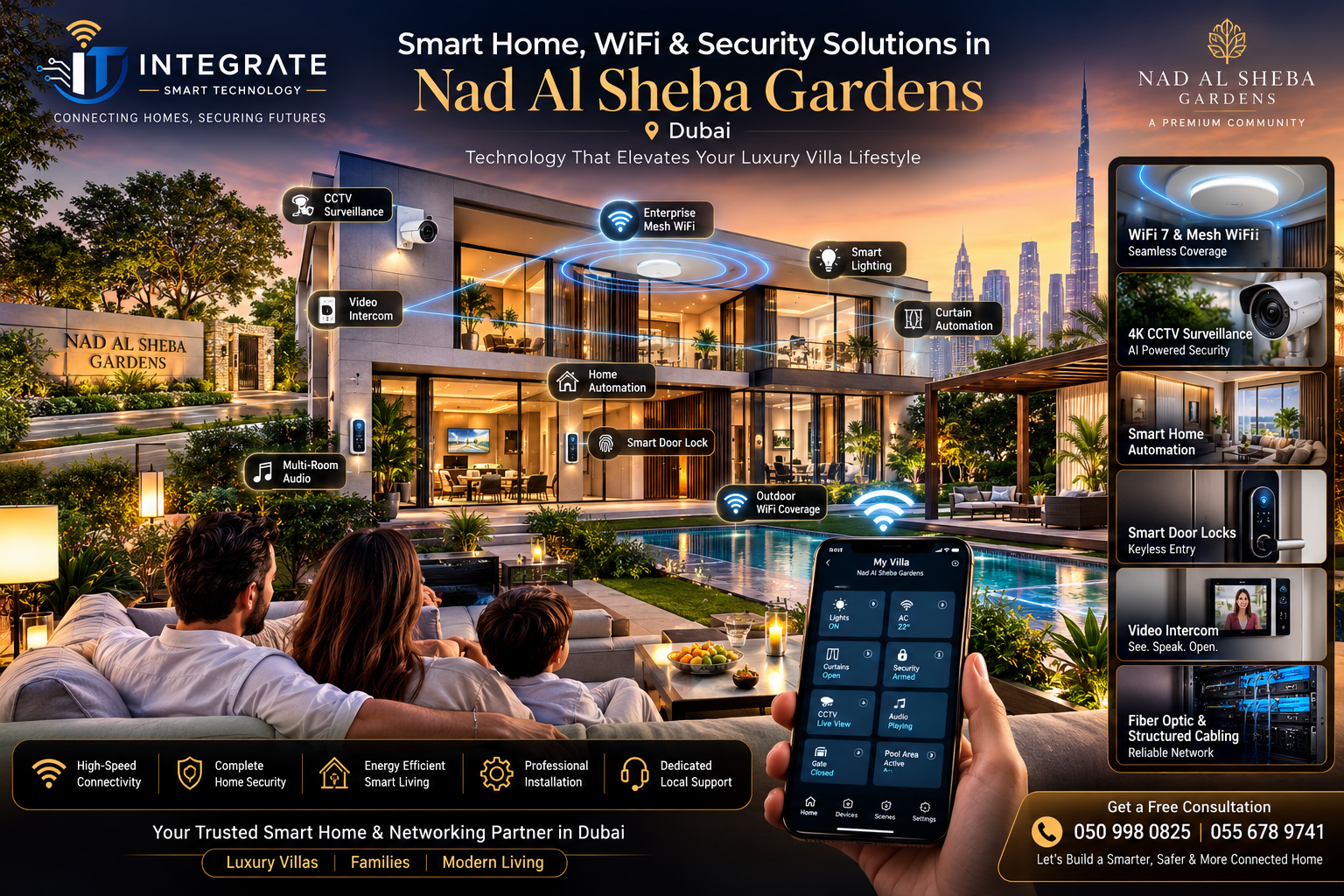 Smart Home & WiFi Installation in Nad Al Sheba Gardens Dubai | Integrate