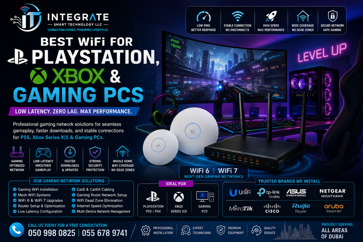 Best WiFi for PlayStation, Xbox & Gaming PCs in Dubai