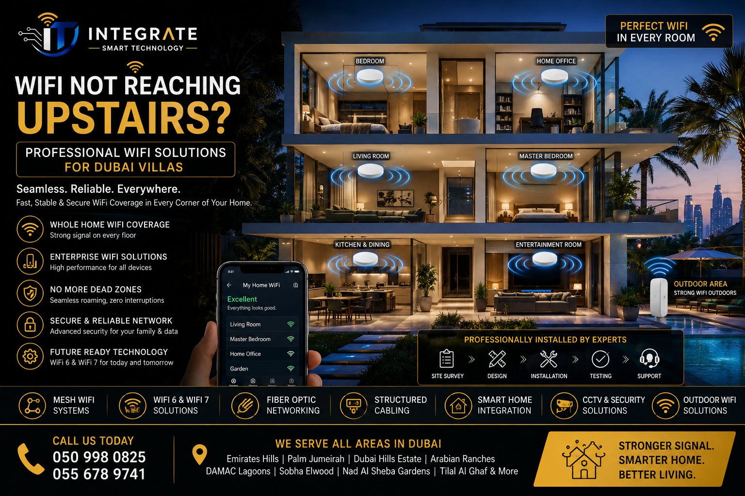 WiFi Not Reaching Upstairs? Professional WiFi Solutions for Dubai Villas