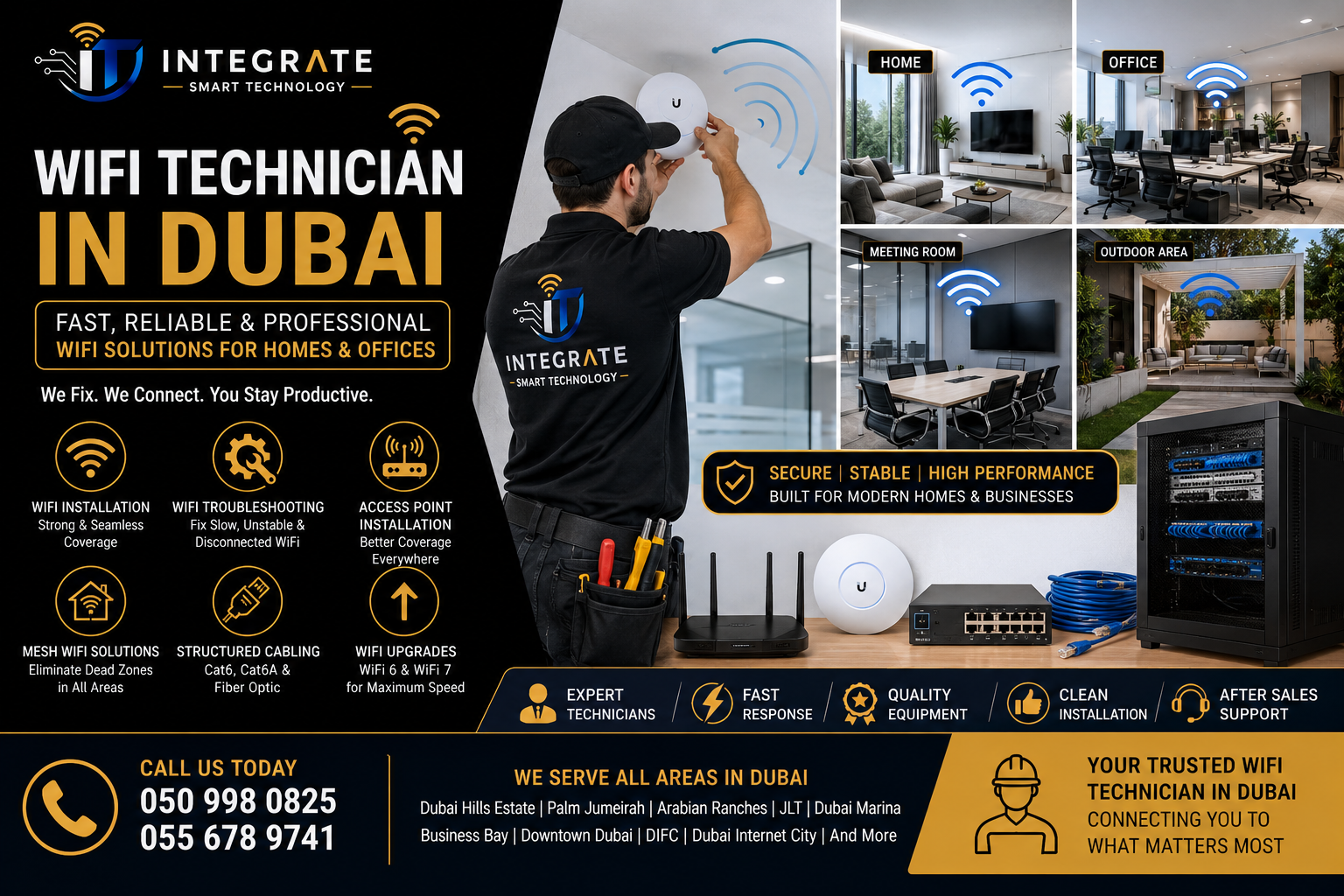WiFi Technician in Dubai | Professional Home & Office WiFi Solutions