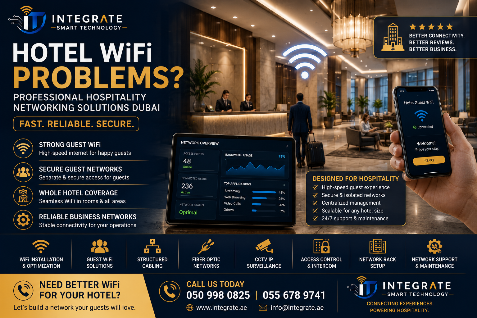 Hotel WiFi Problems? Professional Hospitality Networking Dubai