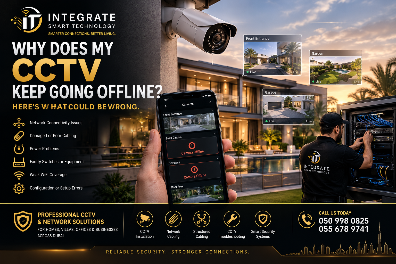 CCTV Keeps Going Offline? Common Causes & Professional Solutions Dubai